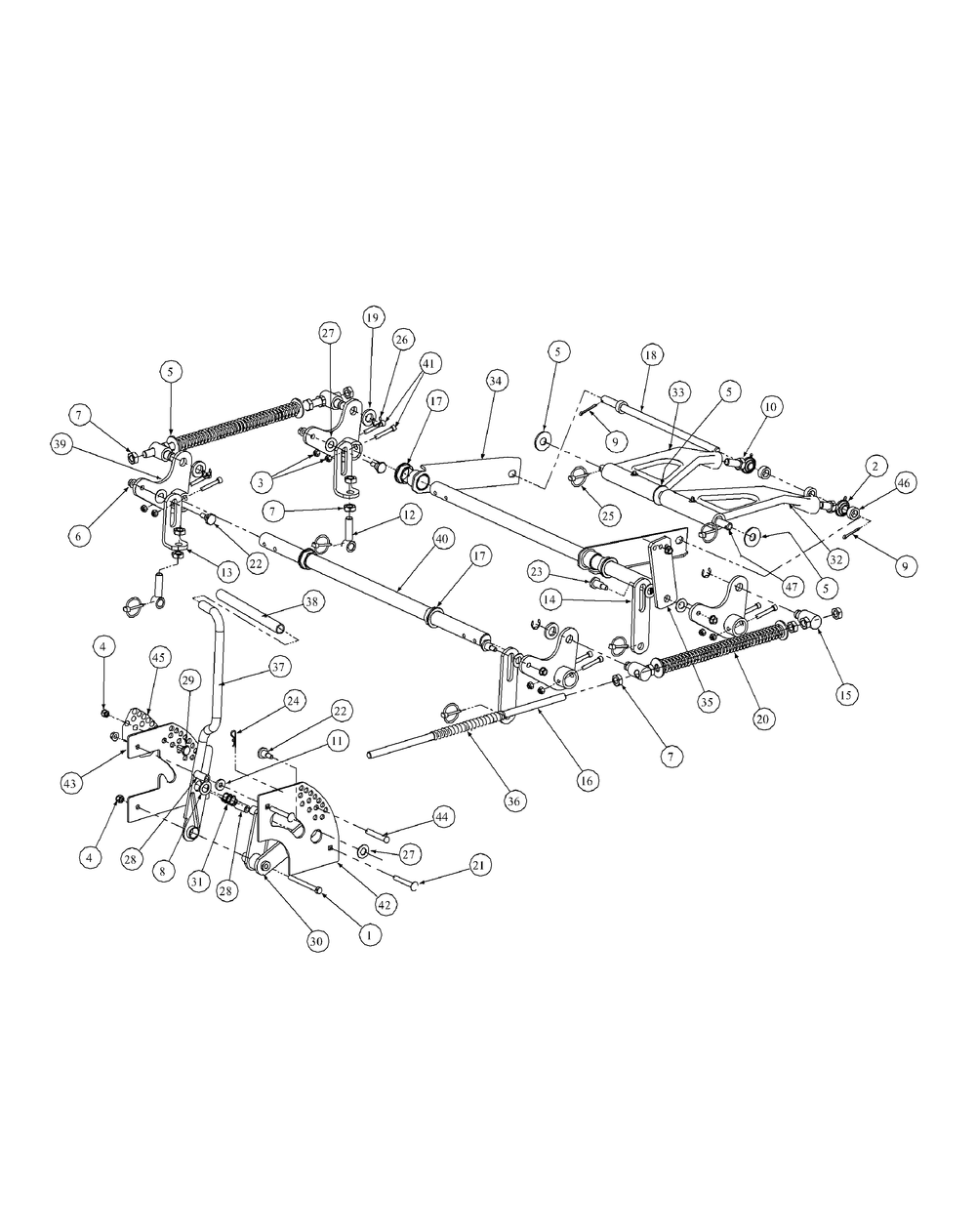 Lift Assembly Diagram and Parts List for M54-KW (53BB5DBW150-23-HP)(2003 1/2) Cub Cadet Lawn Tractor
